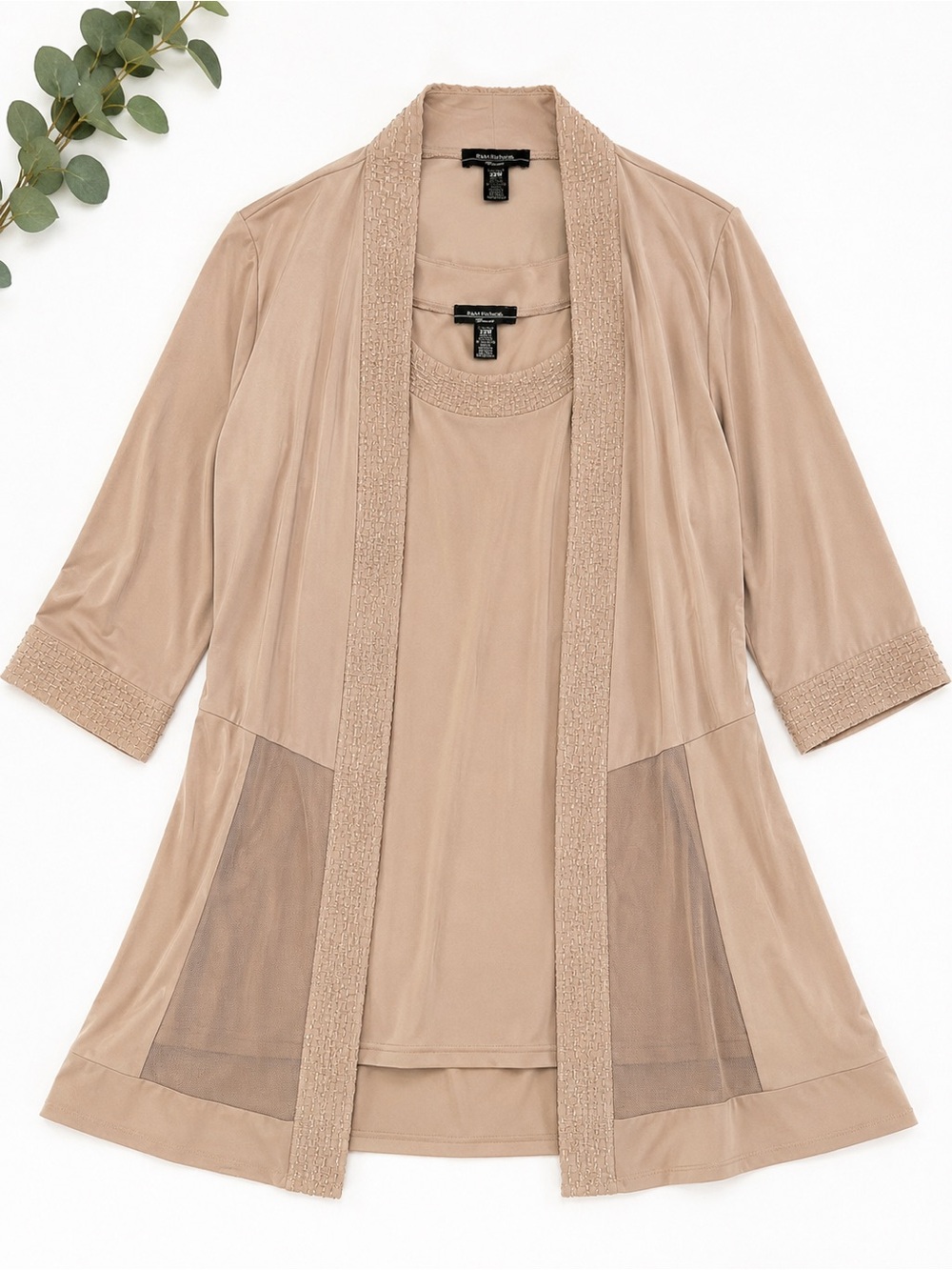 R&M Richards Women’s 2-Piece Dress & Jacket Set – Size 22W